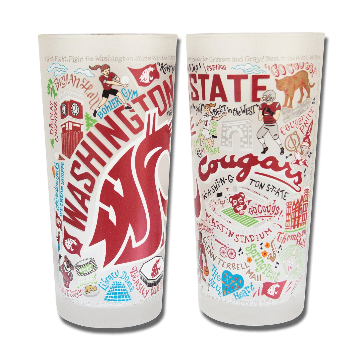 Washington State University Drinking Glass Set - Veranda Cafe & Mercantile