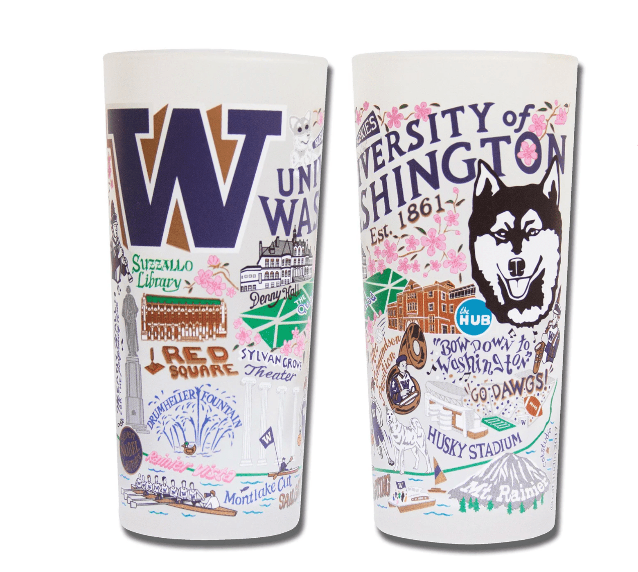 Washington, University Drinking Glass Set - Veranda Cafe & Mercantile