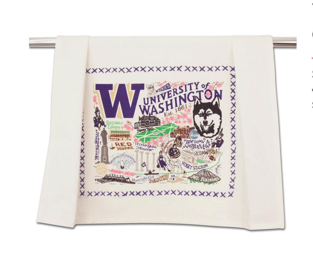 Washington, University of Dish Towel - Veranda Cafe & Mercantile
