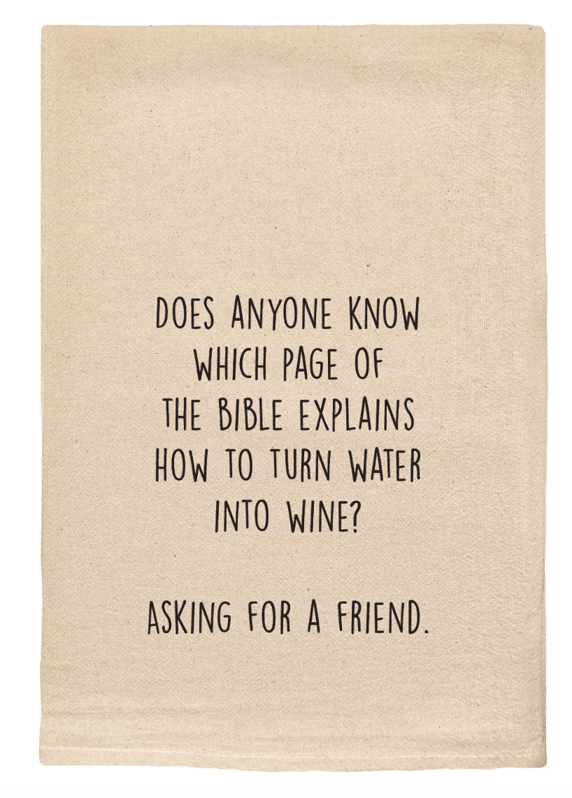 Water into Wine Dish Towel - Veranda Cafe & Mercantile