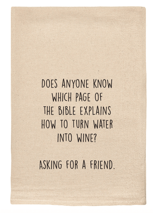 Water into Wine Dish Towel - Veranda Cafe & Mercantile