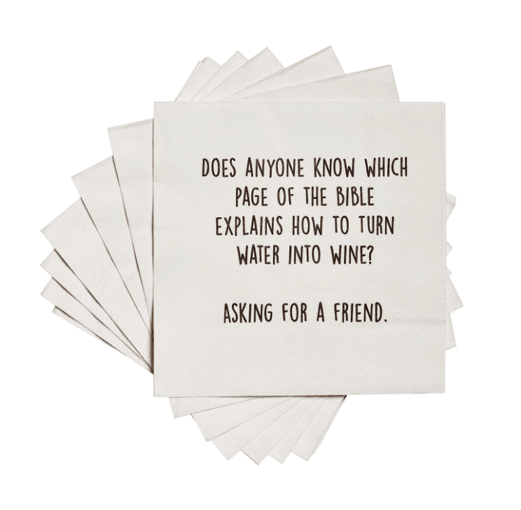 Water Into Wine Napkins - Veranda Cafe & Mercantile