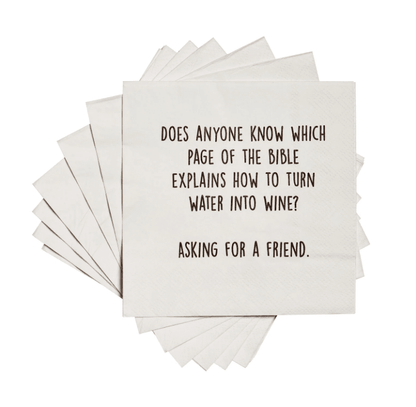 Water Into Wine Napkins - Veranda Cafe & Mercantile