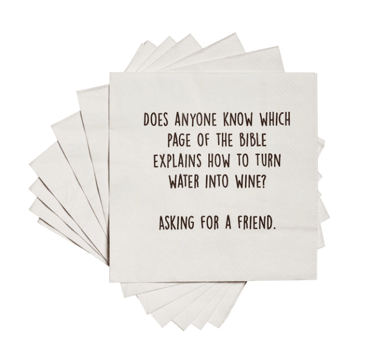 Water Into Wine Napkins - Veranda Cafe & Mercantile