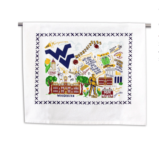 West Virginia University Dish Towel - Veranda Cafe & Mercantile