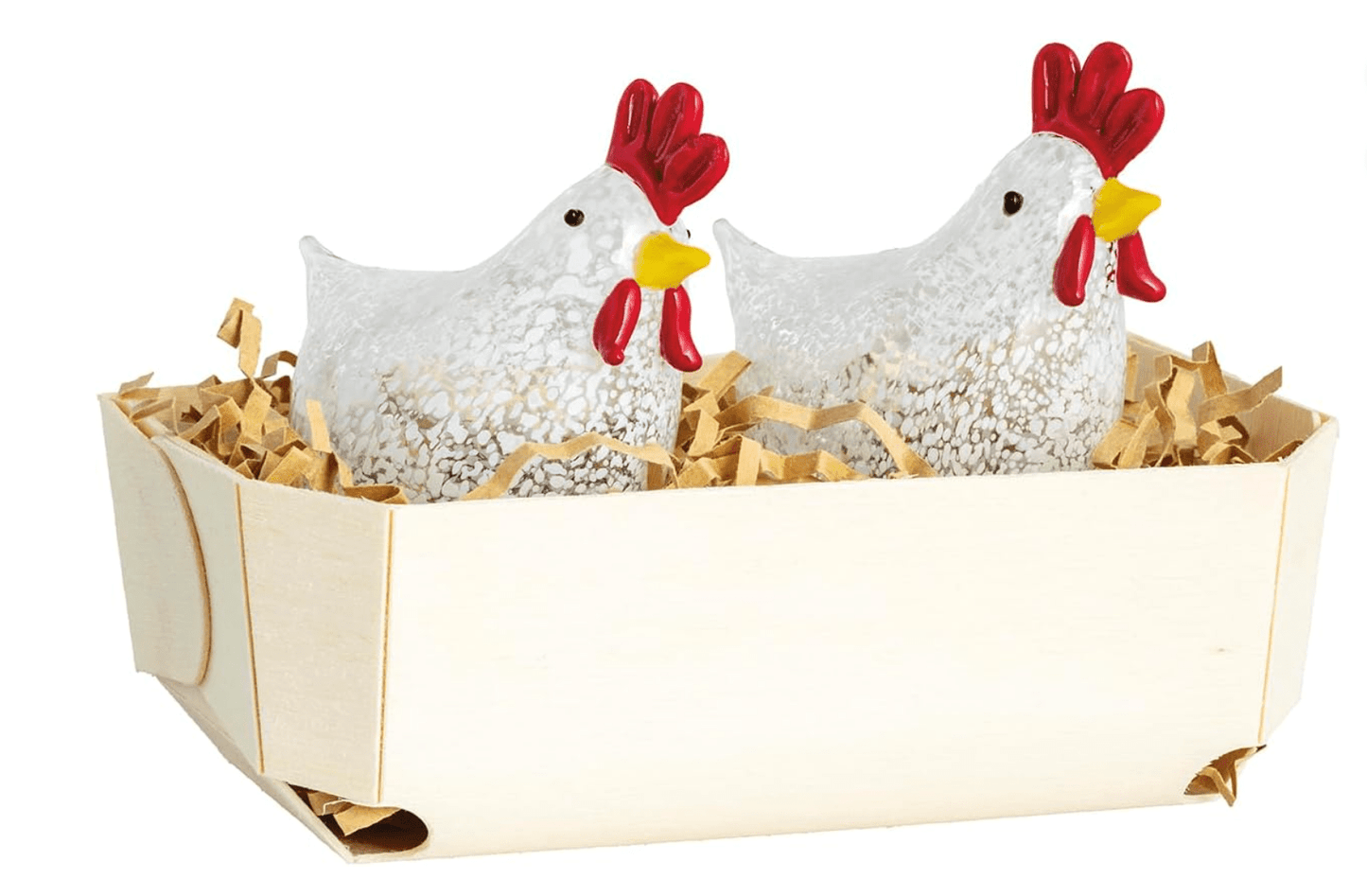 White Glass Tortoise Chicken Salt and Pepper Shaker Set - Veranda Cafe & Mercantile
