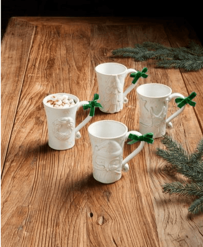 White Reindeer Mug - Veranda Cafe & Mercantile