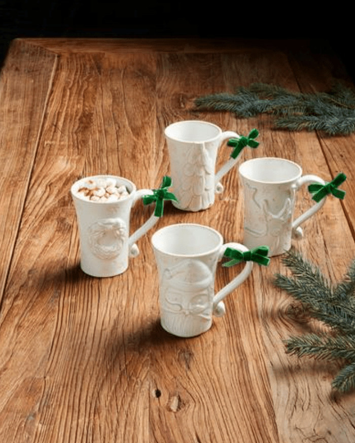 White Santa Mug - Veranda Cafe & Mercantile