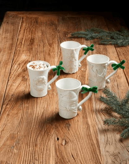 White Wreath Mug - Veranda Cafe & Mercantile