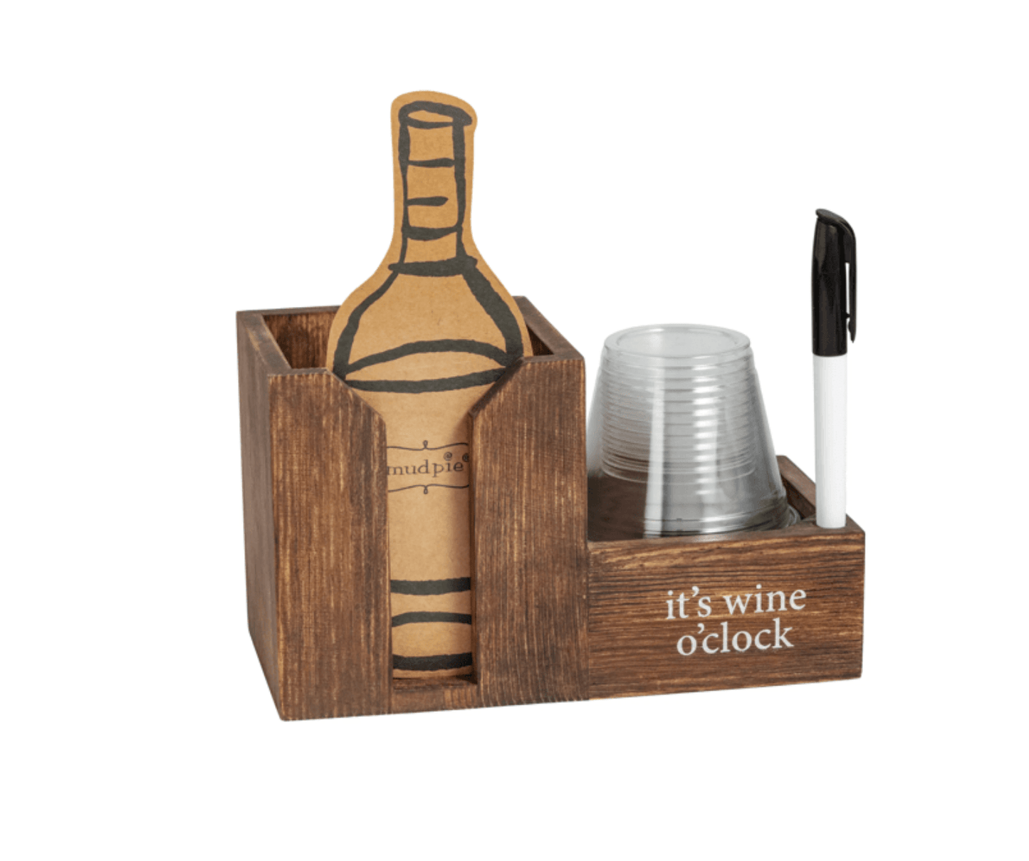 Wine Bottle Caddy & Cup Set - Veranda Cafe & Mercantile