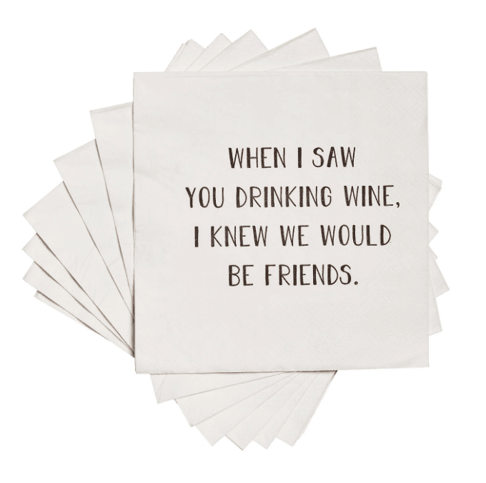 Wine Friends Napkins - Veranda Cafe & Mercantile