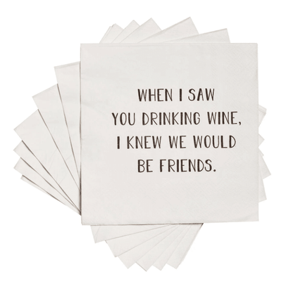 Wine Friends Napkins - Veranda Cafe & Mercantile