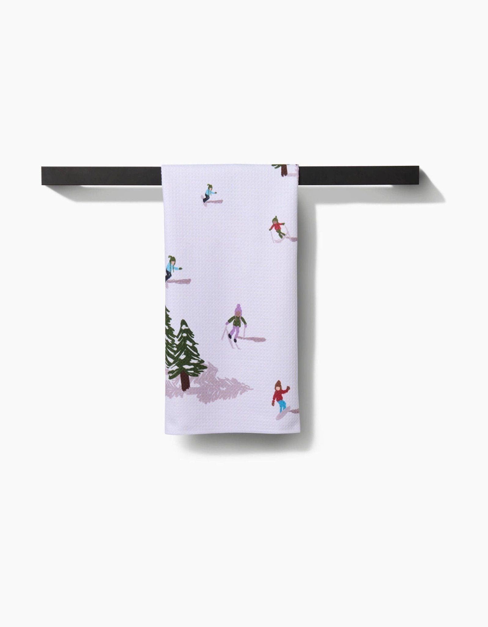 Winter Skiing Trip Tea Towel - Veranda Cafe & Mercantile