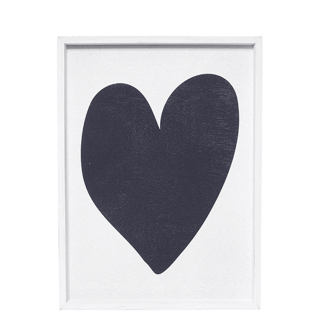 Wood Sign - Black Heart - Veranda Cafe & Mercantile