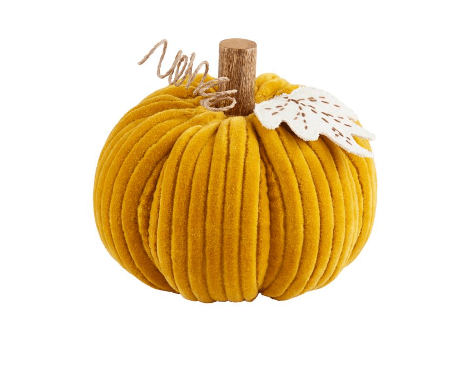 Yellow Corduroy Pumpkin Sitter - Veranda Cafe & Mercantile