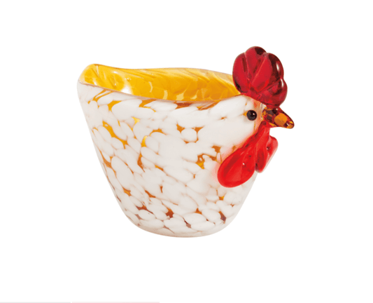 Yellow Tortoise Glass Chicken Tidbit - Veranda Cafe & Mercantile